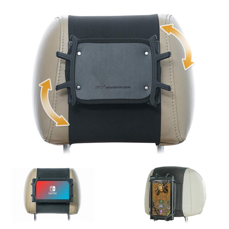 TFY Ninitendo Switch Car Mount Swivel Car Headrest Mount Silicon Holder for Game Machine Nintendo Switch 2 - Image 1